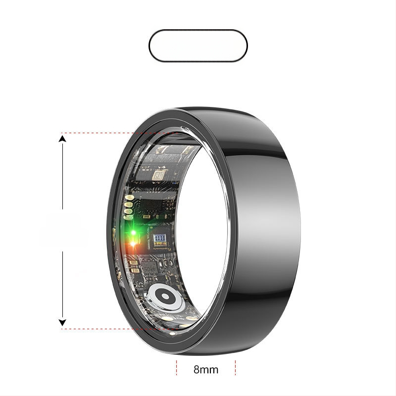 Έξυπνο δαχτυλίδι με παρακολούθηση καρδιακού παλμού, οξυγόνου αίματος, ύπνου και βημάτων – αδιάβροχο για κολύμβηση