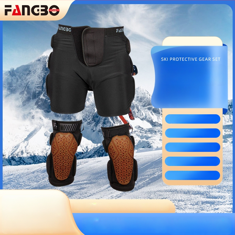 Slidžių apsaugos įranga: klubų ir kelių pagalvėlės, PU medžiaga, prekės ženklas FANGBO