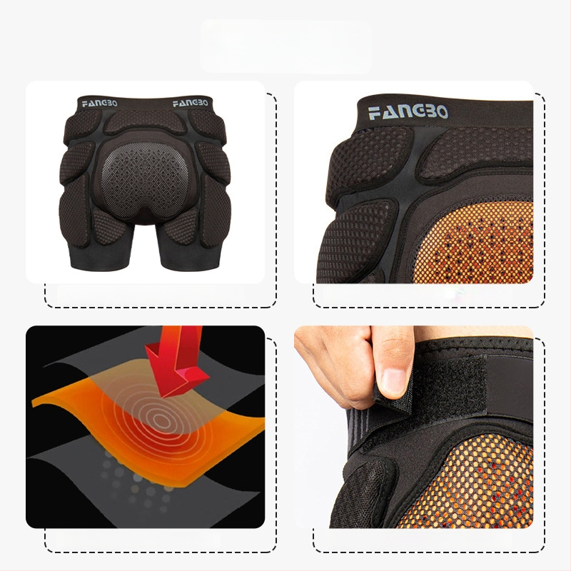 Slidžių apsaugos įranga: klubų ir kelių pagalvėlės, PU medžiaga, prekės ženklas FANGBO