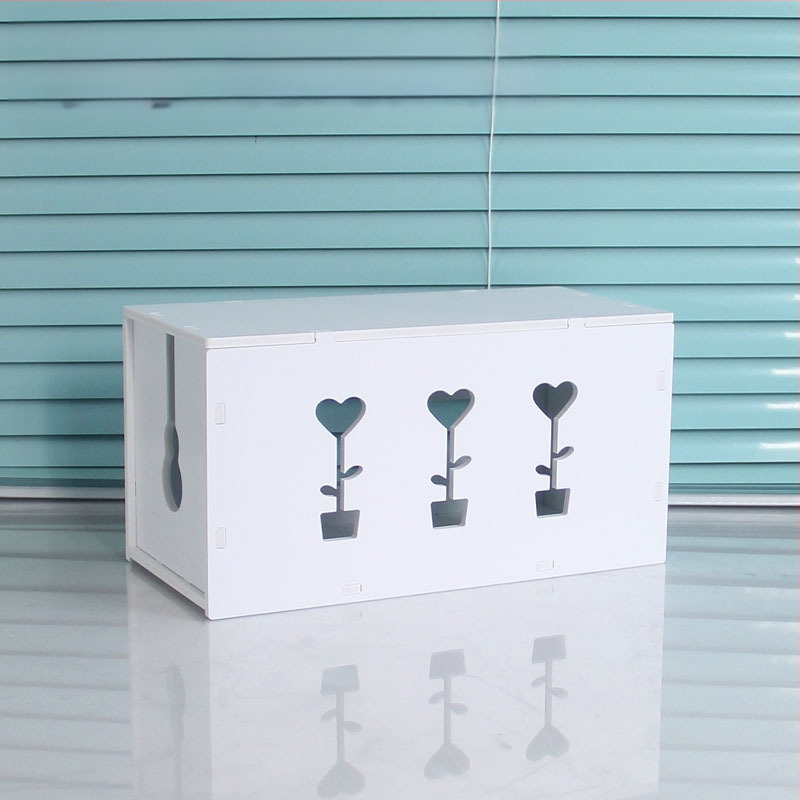 Plastikinė laidų organizavimo dėžutė įkrovikliams, modelis HfntdmCC, dulkių atsparus kabelių tvarkymas