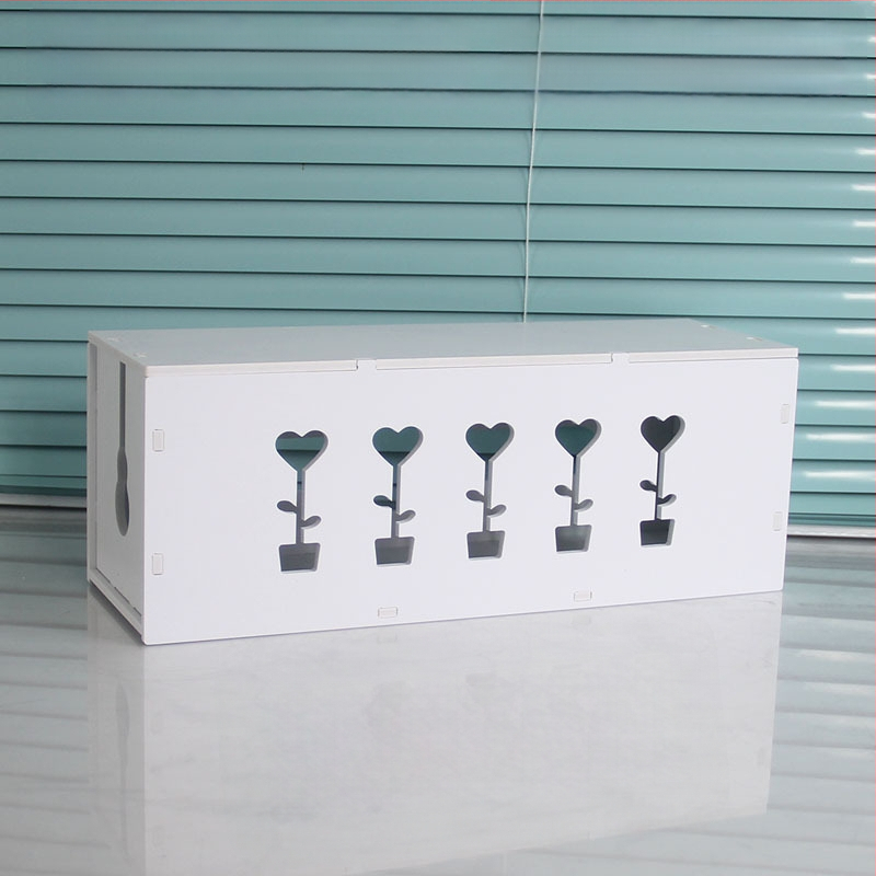 Plastikinė laidų organizavimo dėžutė įkrovikliams, modelis HfntdmCC, dulkių atsparus kabelių tvarkymas