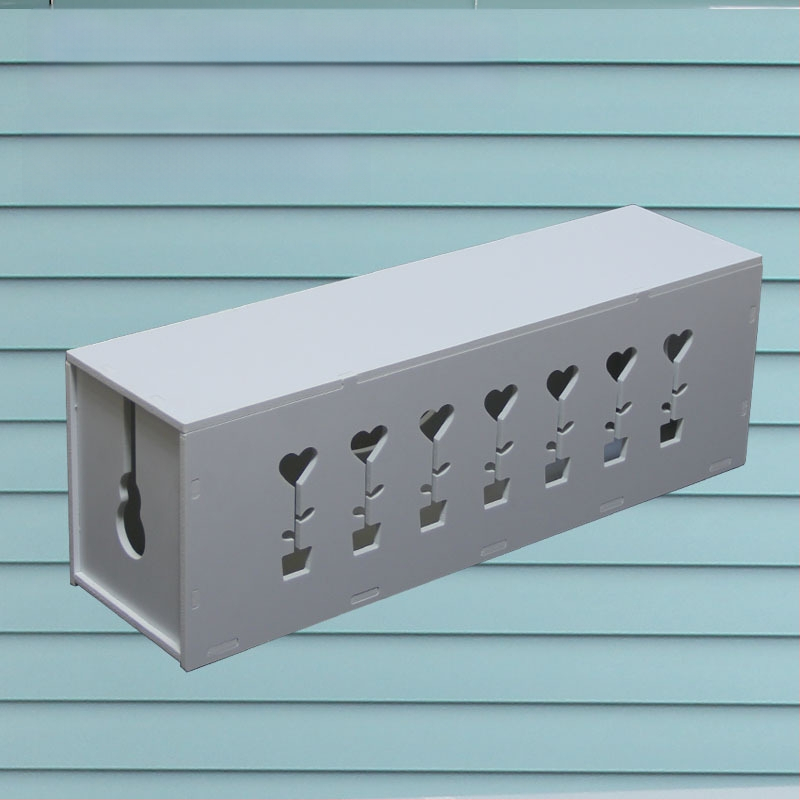 Plastikinė laidų organizavimo dėžutė įkrovikliams, modelis HfntdmCC, dulkių atsparus kabelių tvarkymas