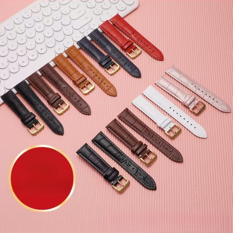 Λουρί ρολογιού από δέρμα πρώτης στρώσης μοσχαρίσιο, αγκράφα με καρφί, unisex, στυλ επιχειρηματικό μινιμαλιστικό