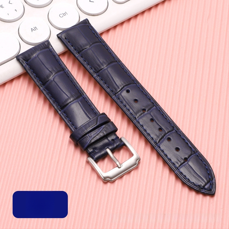 Λουρί ρολογιού από δέρμα πρώτης στρώσης μοσχαρίσιο, αγκράφα με καρφί, unisex, στυλ επιχειρηματικό μινιμαλιστικό