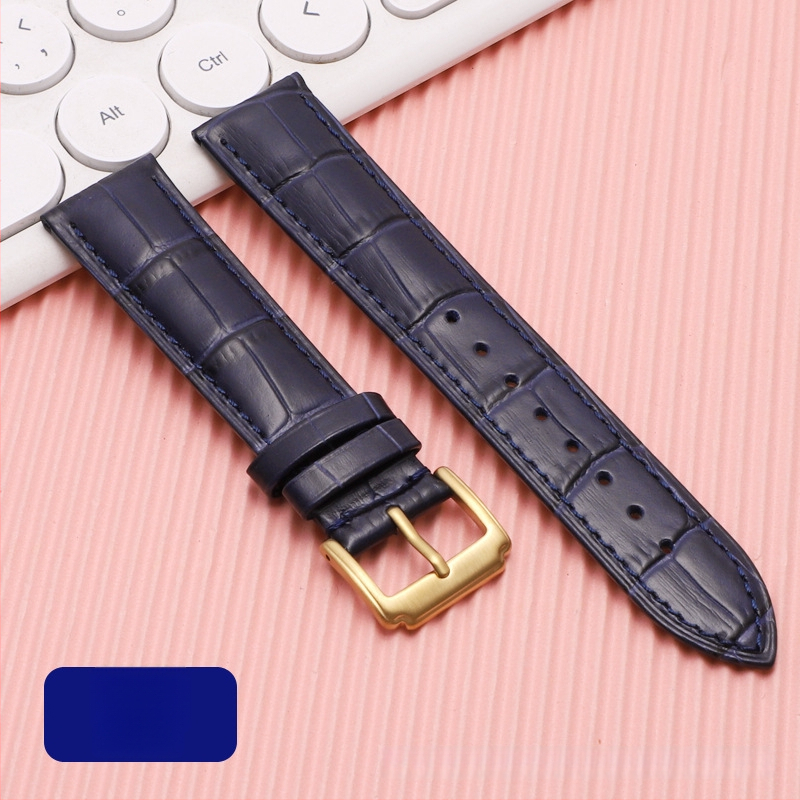 Λουρί ρολογιού από δέρμα πρώτης στρώσης μοσχαρίσιο, αγκράφα με καρφί, unisex, στυλ επιχειρηματικό μινιμαλιστικό