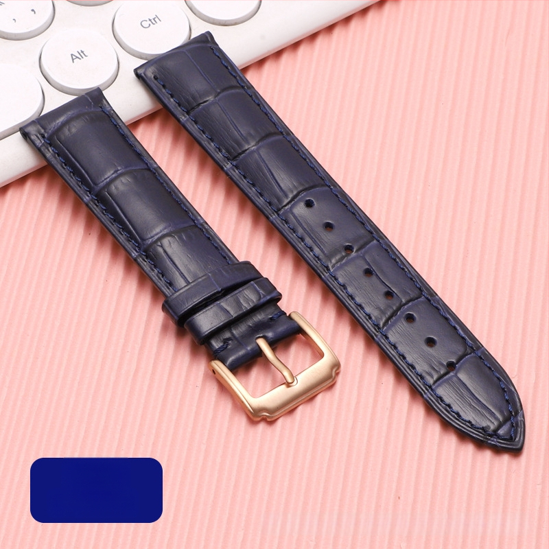 Λουρί ρολογιού από δέρμα πρώτης στρώσης μοσχαρίσιο, αγκράφα με καρφί, unisex, στυλ επιχειρηματικό μινιμαλιστικό