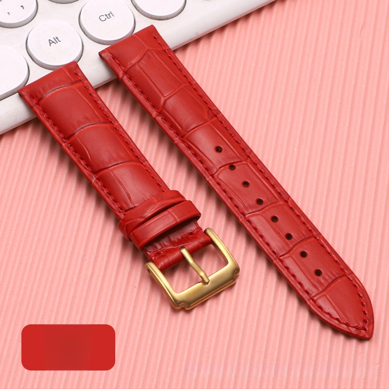 Λουρί ρολογιού από δέρμα πρώτης στρώσης μοσχαρίσιο, αγκράφα με καρφί, unisex, στυλ επιχειρηματικό μινιμαλιστικό