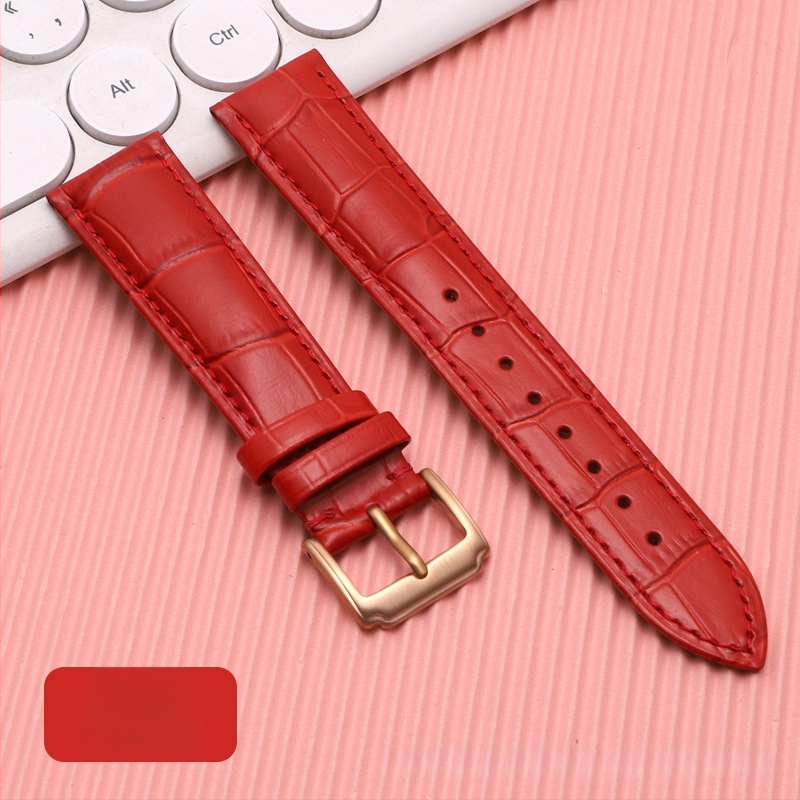 Λουρί ρολογιού από δέρμα πρώτης στρώσης μοσχαρίσιο, αγκράφα με καρφί, unisex, στυλ επιχειρηματικό μινιμαλιστικό