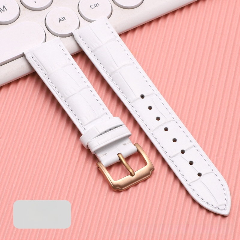 Λουρί ρολογιού από δέρμα πρώτης στρώσης μοσχαρίσιο, αγκράφα με καρφί, unisex, στυλ επιχειρηματικό μινιμαλιστικό