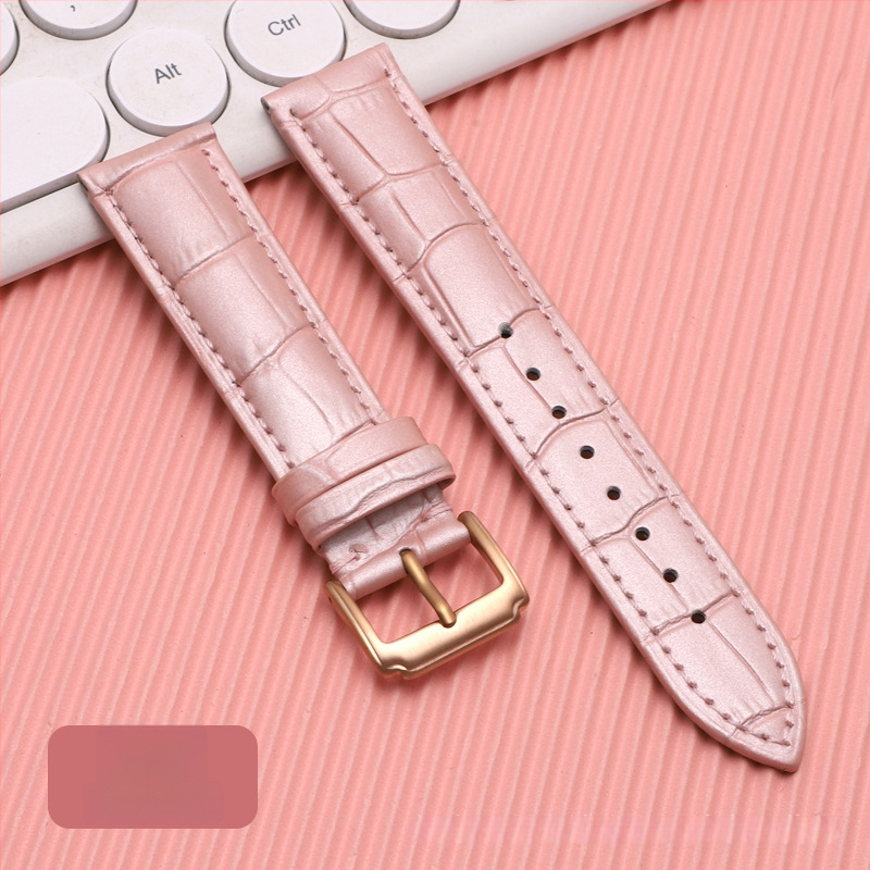 Λουρί ρολογιού από δέρμα πρώτης στρώσης μοσχαρίσιο, αγκράφα με καρφί, unisex, στυλ επιχειρηματικό μινιμαλιστικό