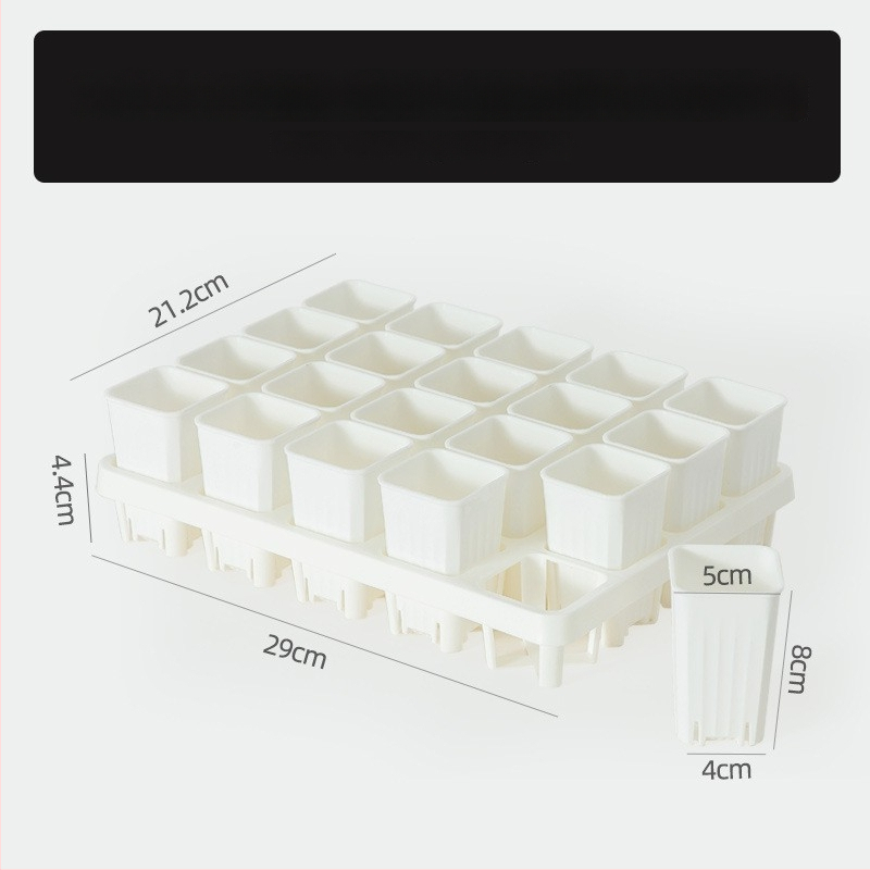 Stādīšanas palete ar turētāju, elpojoša, izturīga, no injekcijas liešanas plastmasas, ar 8/12/20/24 caurumiem