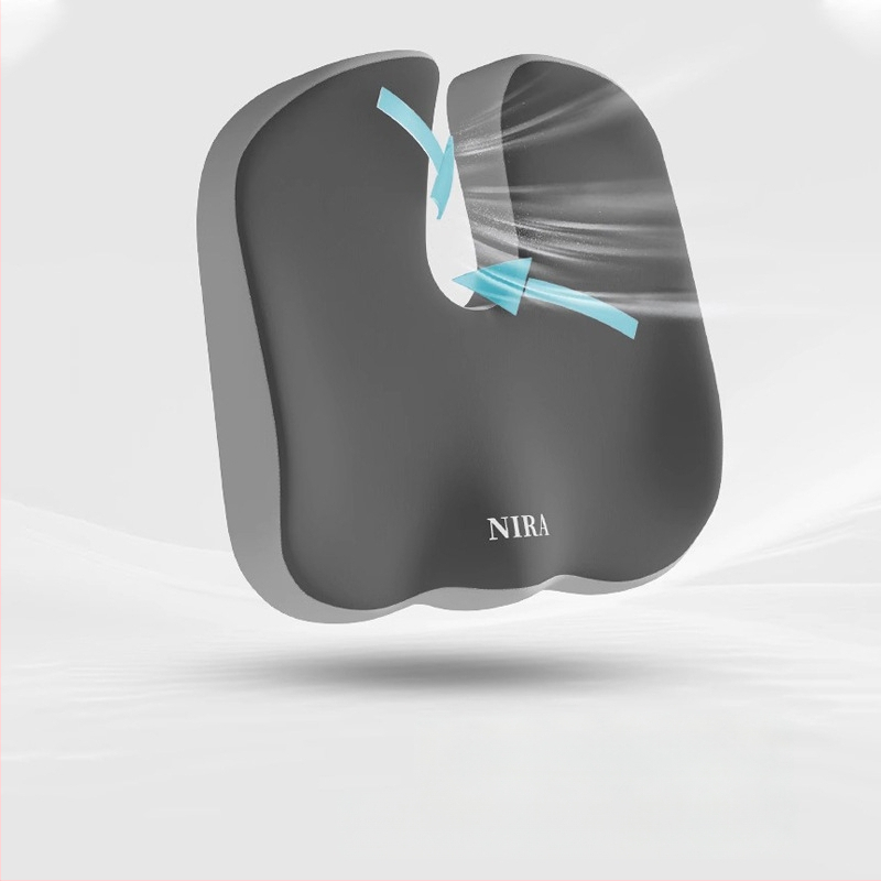 Sėdynės pagalvėlė iš atminties putų su juosmens parama, kvėpuojanti, universalus automobiliui ir biurui, visoms metų laikams, minimalistinis stilius