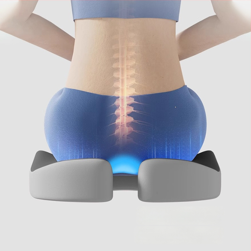 Sėdynės pagalvėlė iš atminties putų su juosmens parama, kvėpuojanti, universalus automobiliui ir biurui, visoms metų laikams, minimalistinis stilius