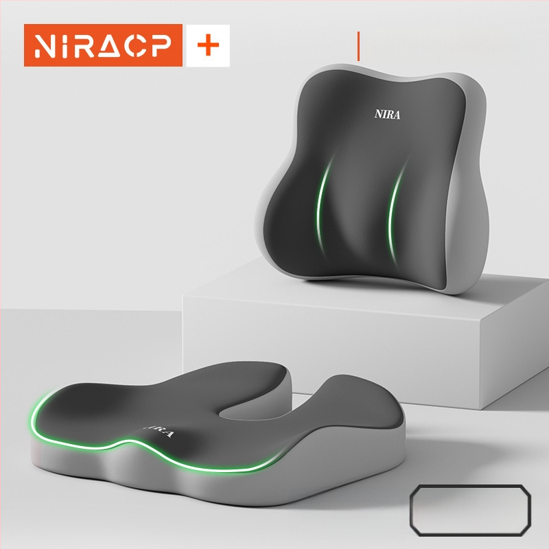 Sėdynės pagalvėlė iš atminties putų su juosmens parama, kvėpuojanti, universalus automobiliui ir biurui, visoms metų laikams, minimalistinis stilius