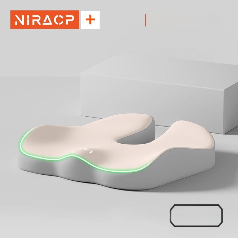 Sėdynės pagalvėlė iš atminties putų su juosmens parama, kvėpuojanti, universalus automobiliui ir biurui, visoms metų laikams, minimalistinis stilius