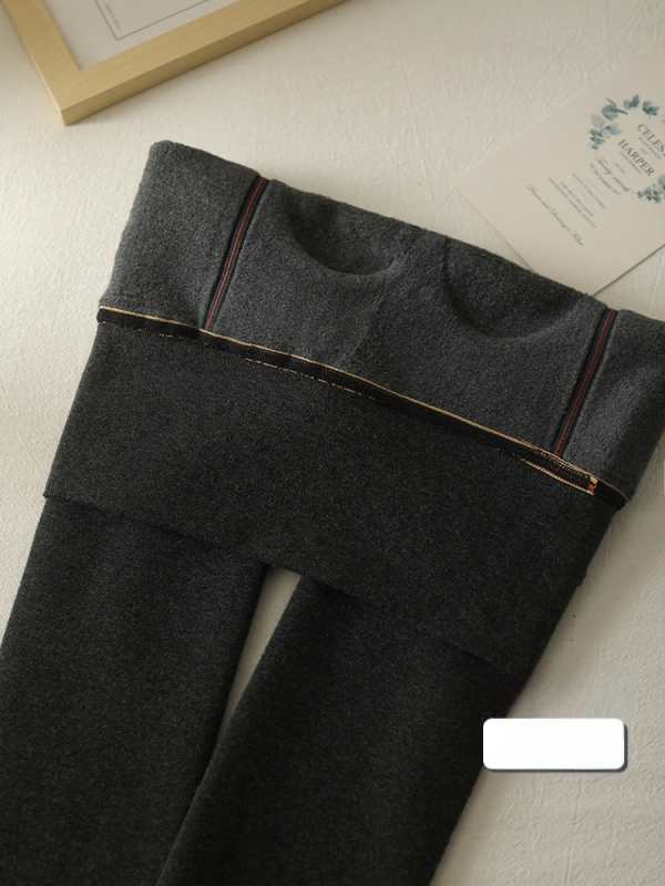 Καλσόν με ψηλή μέση για ανύψωση γλουτών, ζεστά, επενδυμένα με φλίς, πυκνό βαμβάκι, με πόδια