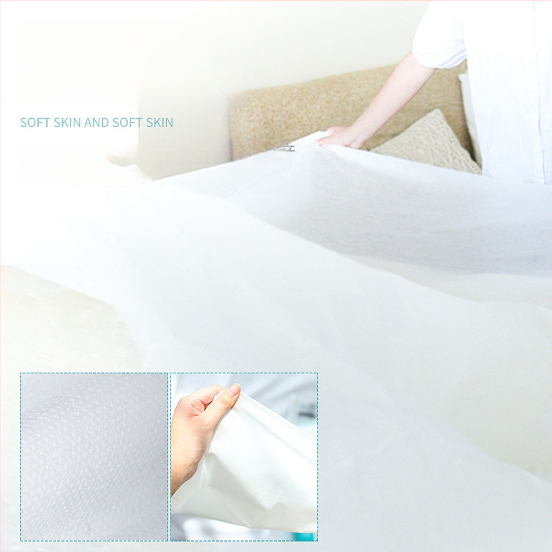 Kelioninis vienkartinis patalynės komplektas — 4 dalys, neaustas audinys, įskaitant paklodę, antklodės užvalkalą ir pagalvių užvalkalus