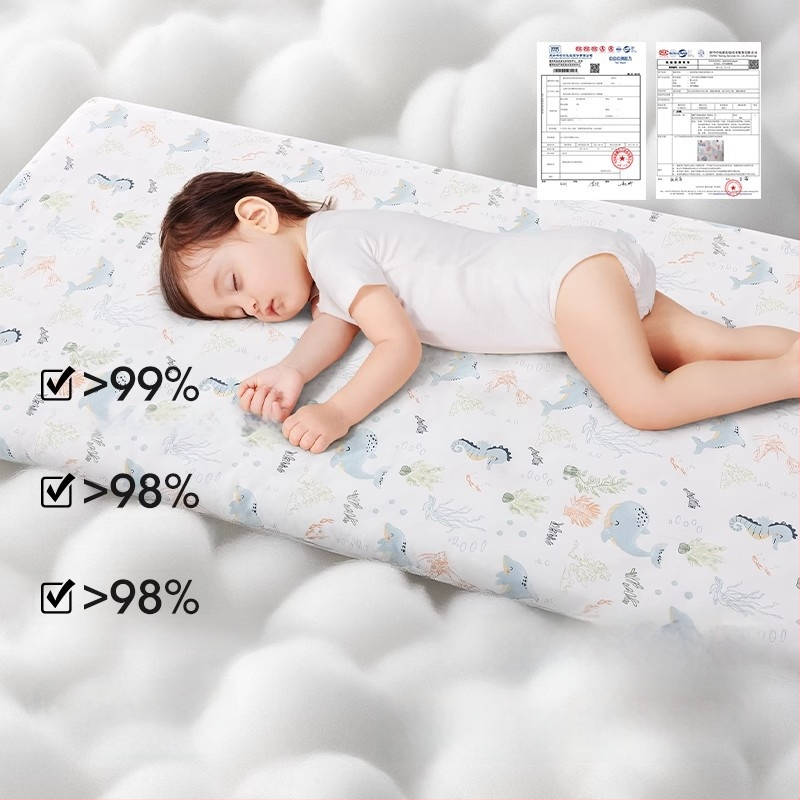 Belleptide Pamut Gumis Lepedő Babaágyhoz – Kedves Állat Minta, Súly 300–500 g