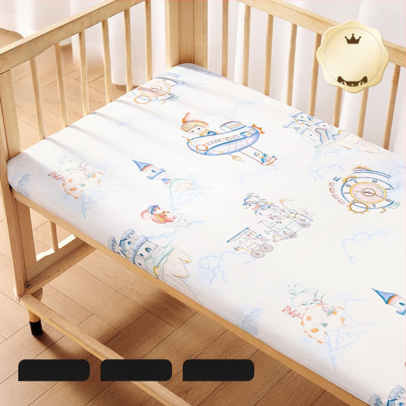 Belleptide Pamut Gumis Lepedő Babaágyhoz – Kedves Állat Minta, Súly 300–500 g