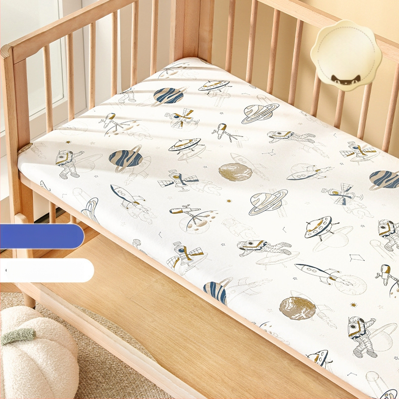 Belleptide Pamut Gumis Lepedő Babaágyhoz – Kedves Állat Minta, Súly 300–500 g