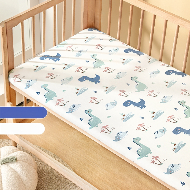 Belleptide Pamut Gumis Lepedő Babaágyhoz – Kedves Állat Minta, Súly 300–500 g