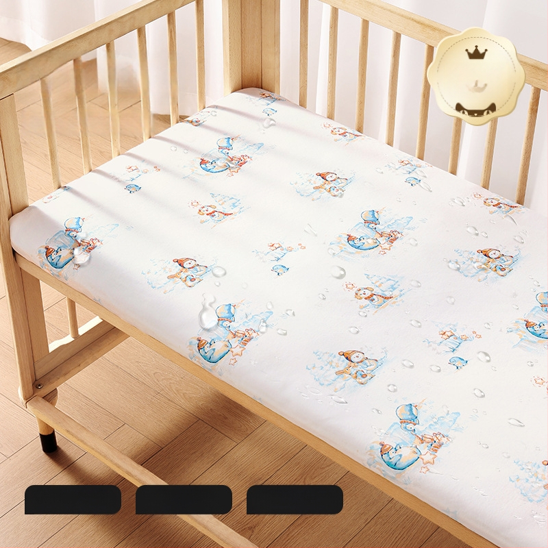 Belleptide Pamut Gumis Lepedő Babaágyhoz – Kedves Állat Minta, Súly 300–500 g