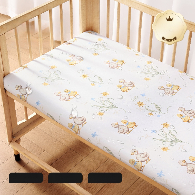 Belleptide Pamut Gumis Lepedő Babaágyhoz – Kedves Állat Minta, Súly 300–500 g