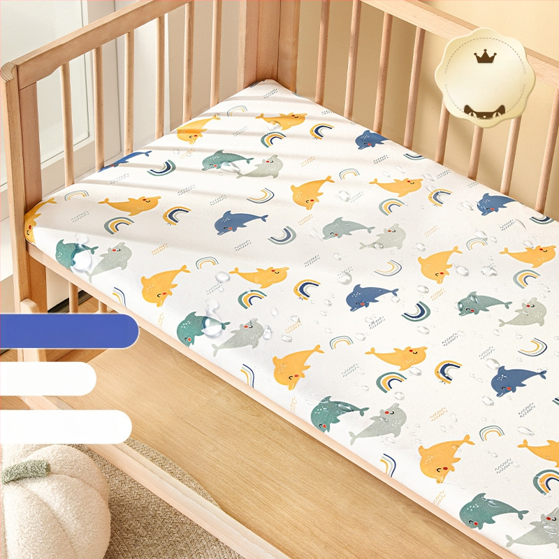 Belleptide Pamut Gumis Lepedő Babaágyhoz – Kedves Állat Minta, Súly 300–500 g