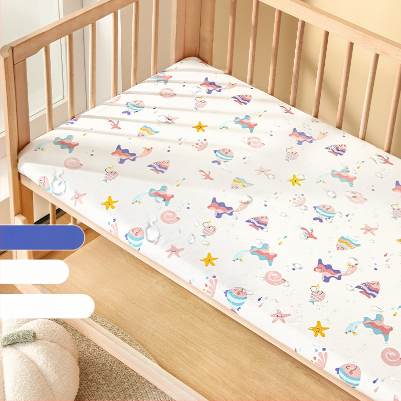 Belleptide Pamut Gumis Lepedő Babaágyhoz – Kedves Állat Minta, Súly 300–500 g