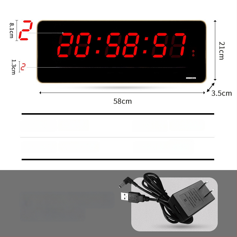 Ρολόι τοίχου με LED και αναλογική οθόνη, αιώνιο ημερολόγιο, θερμομέτρο, υγρασία, συναγερμός