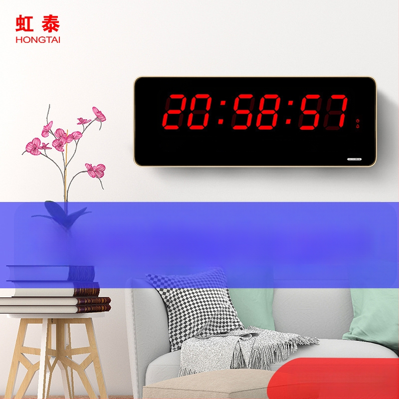 Ρολόι τοίχου με LED και αναλογική οθόνη, αιώνιο ημερολόγιο, θερμομέτρο, υγρασία, συναγερμός