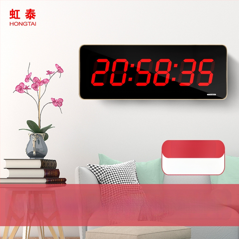 Ρολόι τοίχου με LED και αναλογική οθόνη, αιώνιο ημερολόγιο, θερμομέτρο, υγρασία, συναγερμός