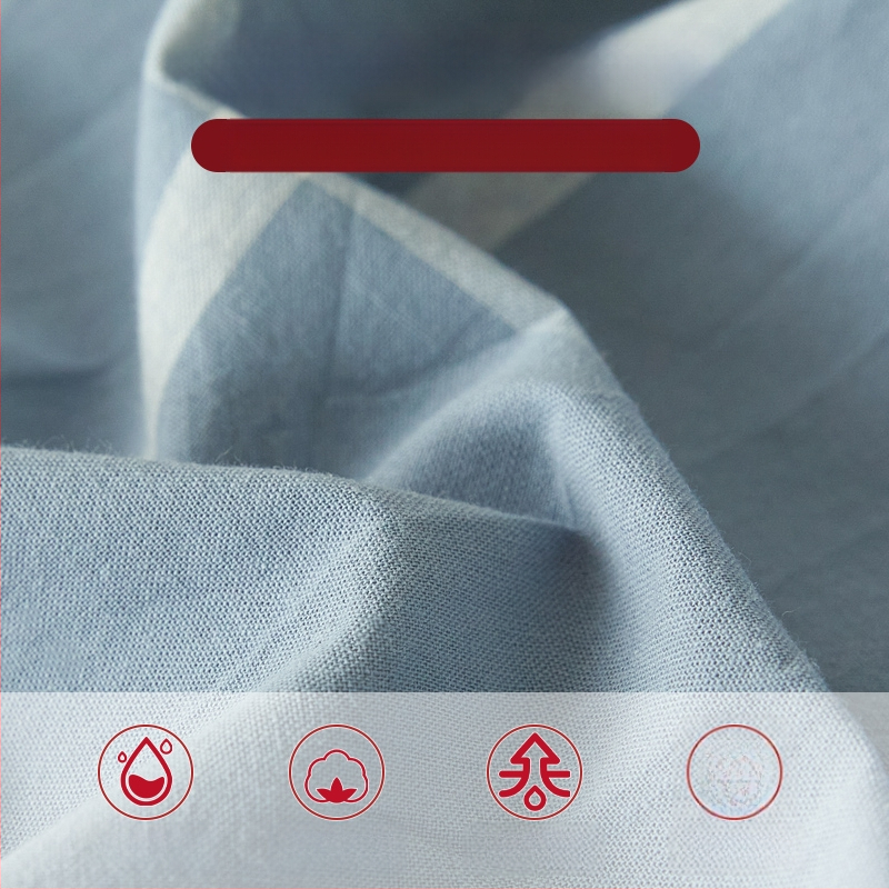 100% medvilnės patalynės komplektas, 40 siūlų, dryžuotas raštas, verpalų dažymas, reaktyvus spausdinimas