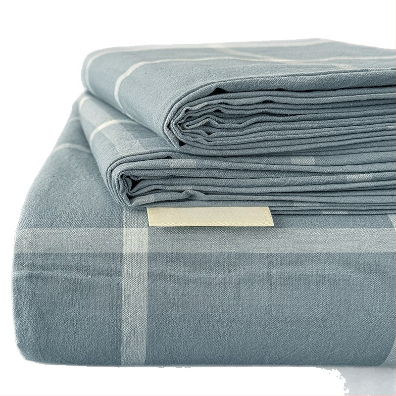 100% medvilnės patalynės komplektas, 40 siūlų, dryžuotas raštas, verpalų dažymas, reaktyvus spausdinimas