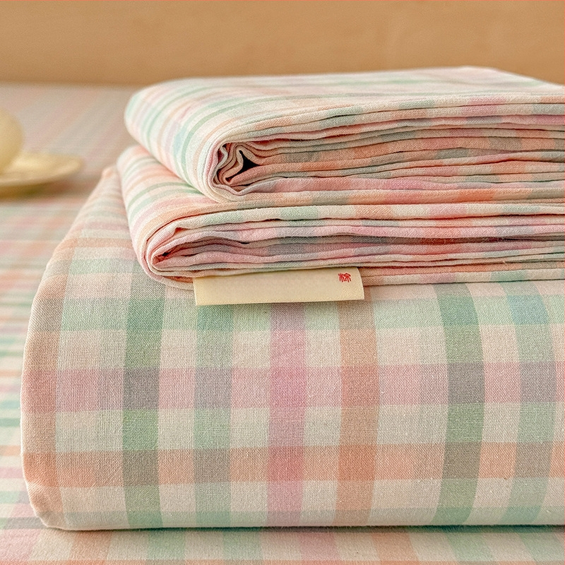 100% medvilnės patalynės komplektas, 40 siūlų, dryžuotas raštas, verpalų dažymas, reaktyvus spausdinimas