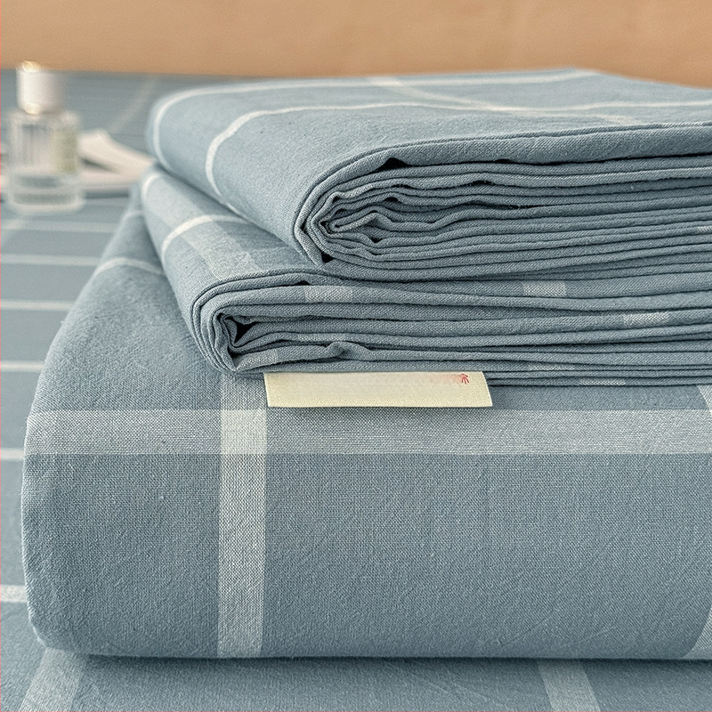 100% medvilnės patalynės komplektas, 40 siūlų, dryžuotas raštas, verpalų dažymas, reaktyvus spausdinimas