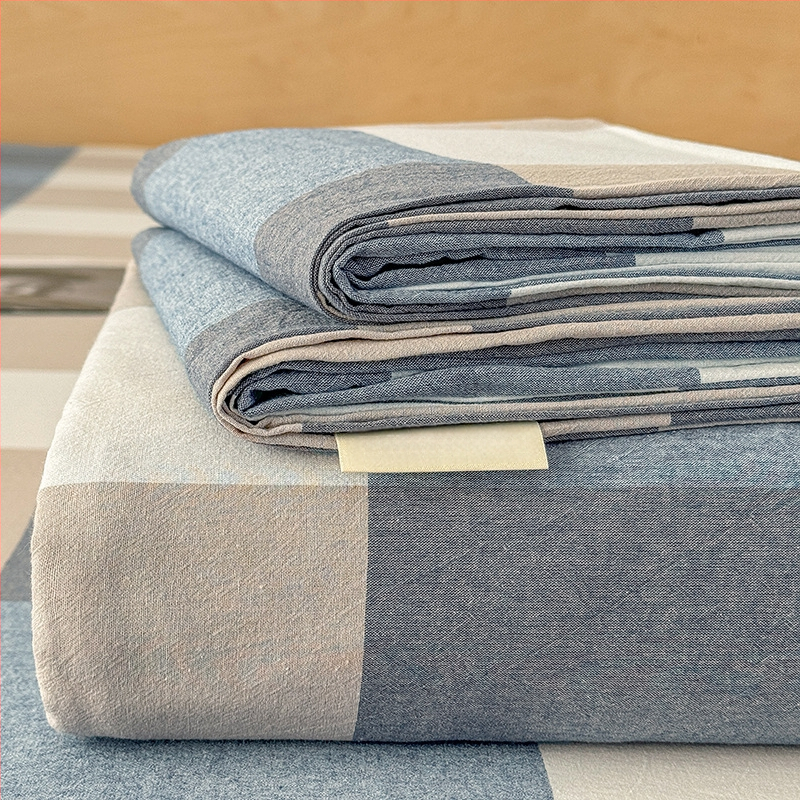 100% medvilnės patalynės komplektas, 40 siūlų, dryžuotas raštas, verpalų dažymas, reaktyvus spausdinimas