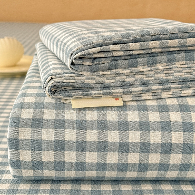 100% medvilnės patalynės komplektas, 40 siūlų, dryžuotas raštas, verpalų dažymas, reaktyvus spausdinimas