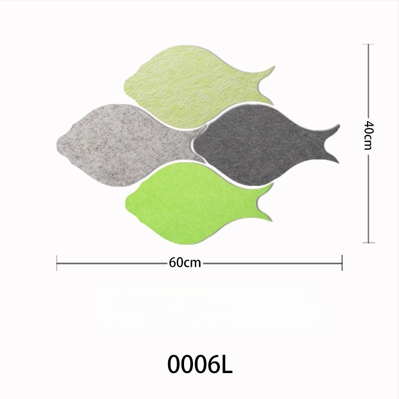 Триизмерен стенен стикер от филц с риба | Полиестерно влакно; Устойчив на влага; Анти-замърсяващ; Модерен минималистичен стил; 1 брой; Подходящ за дневна и спалня