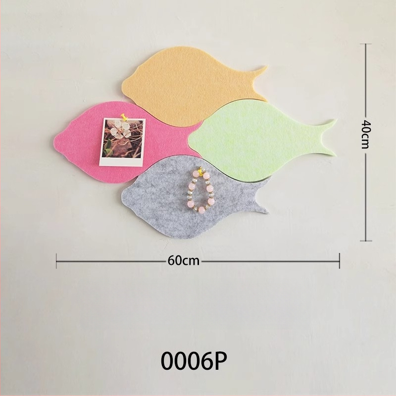 Триизмерен стенен стикер от филц с риба | Полиестерно влакно; Устойчив на влага; Анти-замърсяващ; Модерен минималистичен стил; 1 брой; Подходящ за дневна и спалня