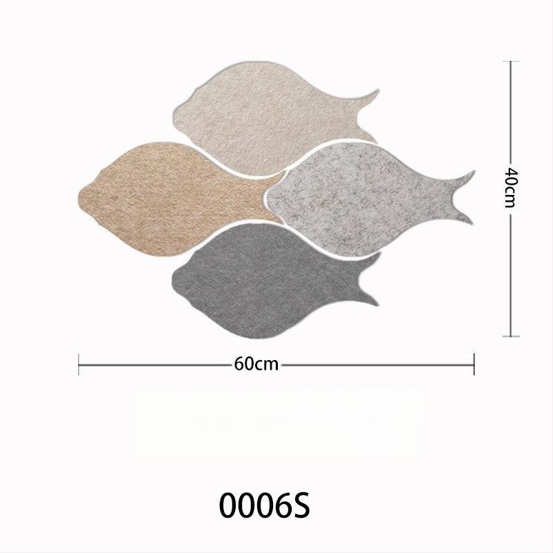 Триизмерен стенен стикер от филц с риба | Полиестерно влакно; Устойчив на влага; Анти-замърсяващ; Модерен минималистичен стил; 1 брой; Подходящ за дневна и спалня
