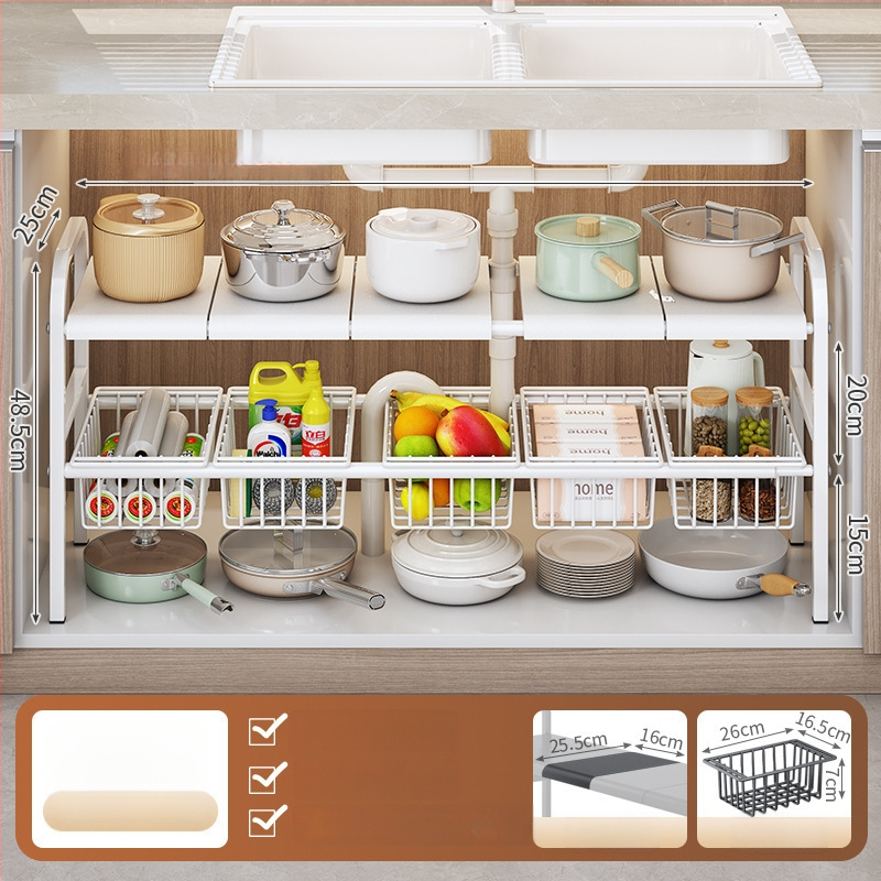 Po praustuve laikymo krepšys su teleskopine lazda, be gręžimo, sieninis organizatorius iš anglies plieno