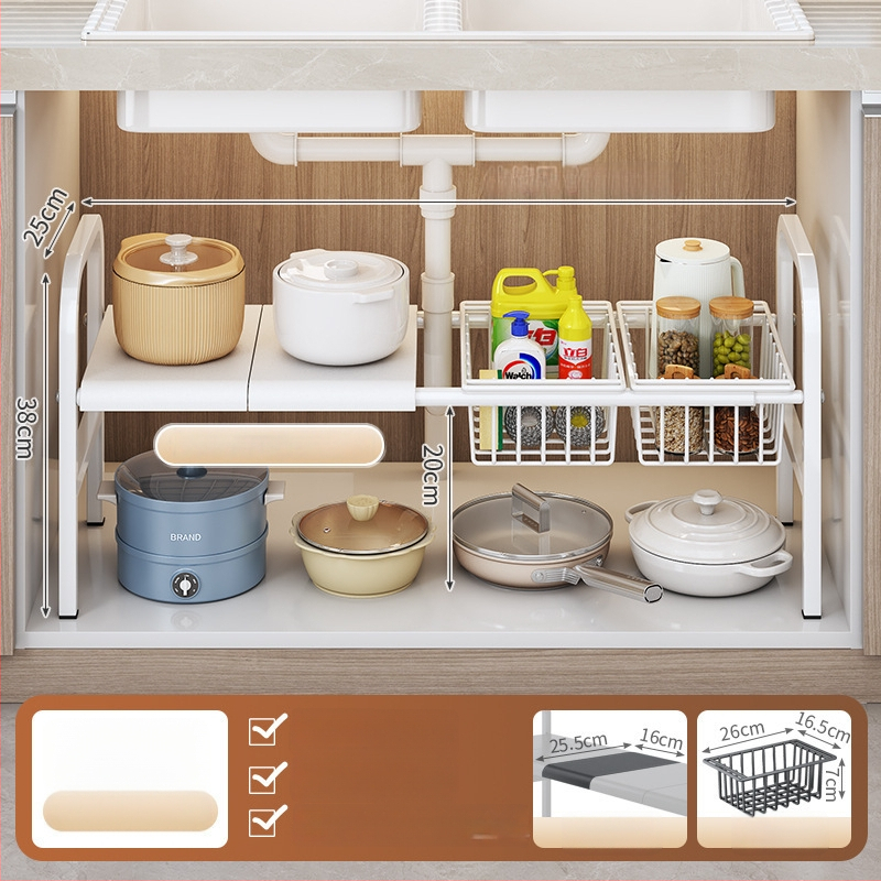 Po praustuve laikymo krepšys su teleskopine lazda, be gręžimo, sieninis organizatorius iš anglies plieno