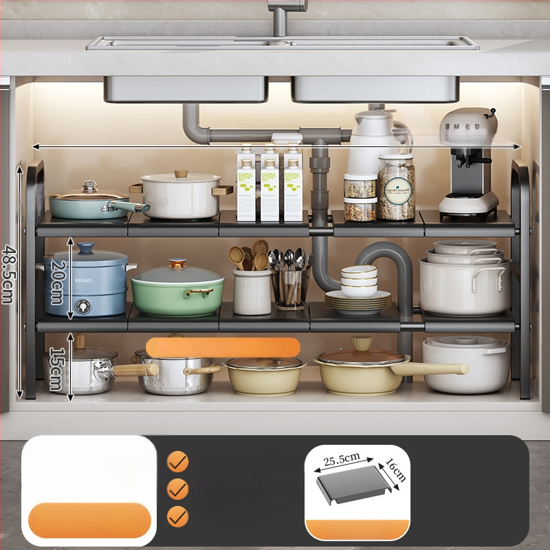 Po praustuve laikymo krepšys su teleskopine lazda, be gręžimo, sieninis organizatorius iš anglies plieno