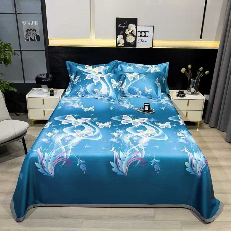 Ledo šilko kilimėlių komplektas, sulankstomas pastoralinis stilius, atvaizdas audinyje, cheminė pluoštas