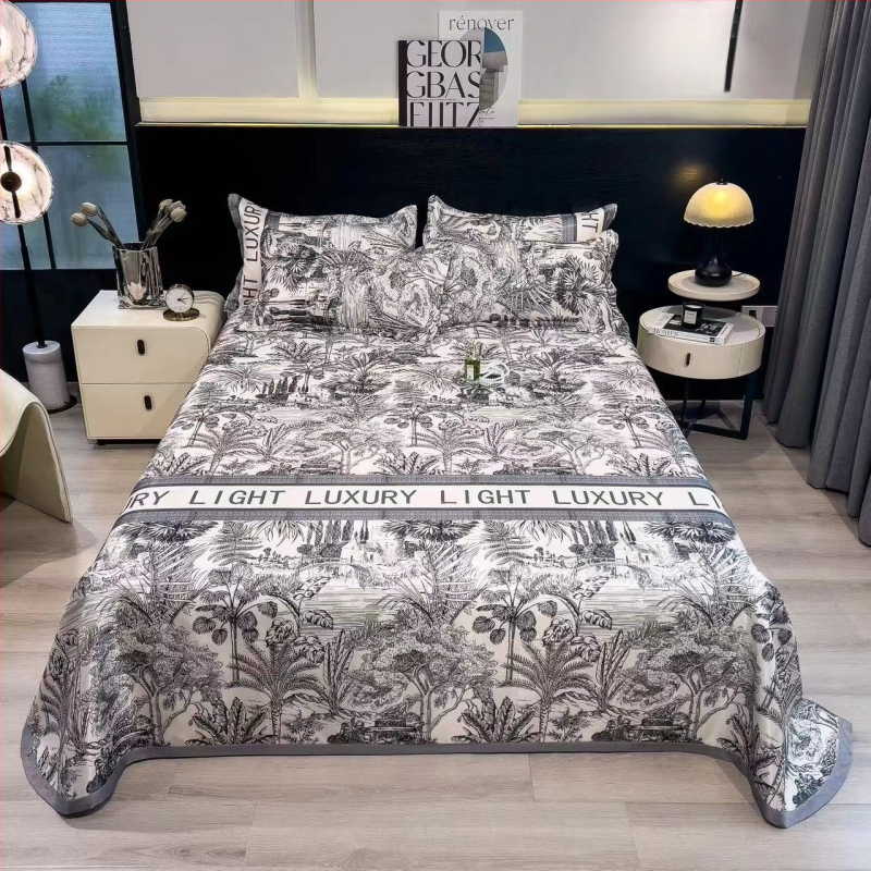 Ledo šilko kilimėlių komplektas, sulankstomas pastoralinis stilius, atvaizdas audinyje, cheminė pluoštas