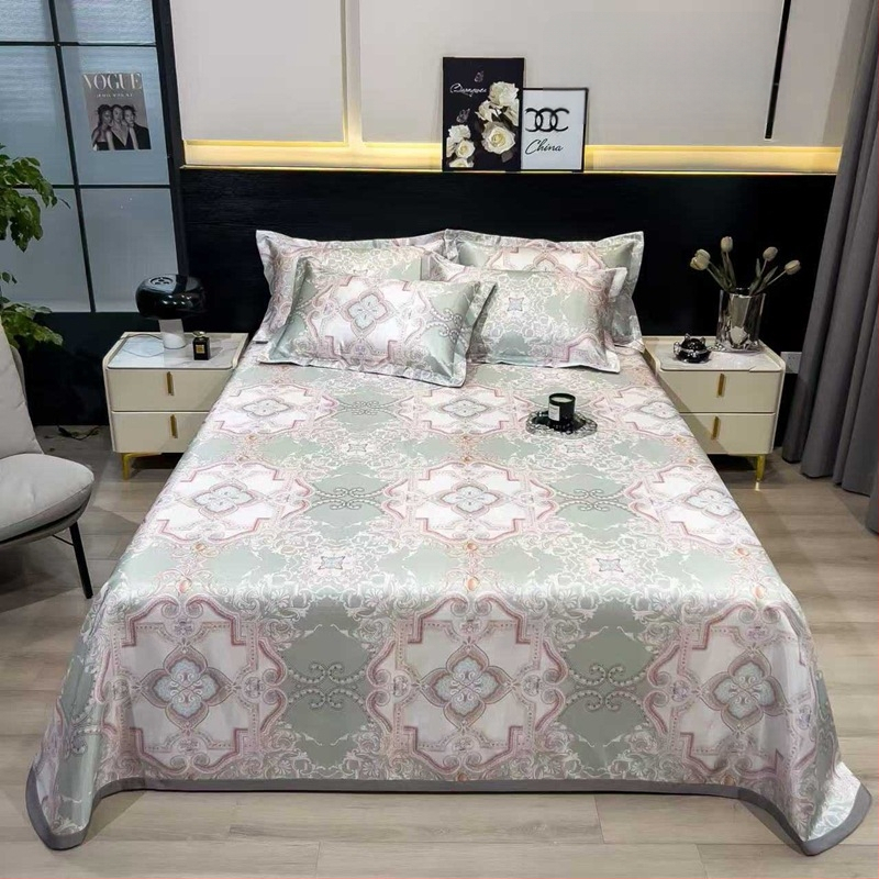 Ledo šilko kilimėlių komplektas, sulankstomas pastoralinis stilius, atvaizdas audinyje, cheminė pluoštas