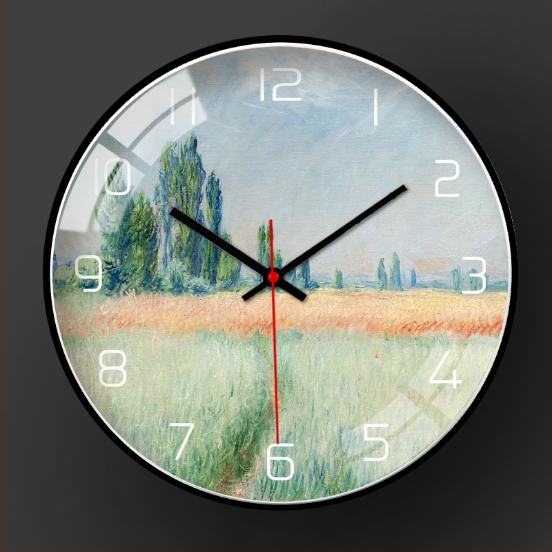 Ρολόι τοίχου με μεταλλικό περίβλημα, PVC καντράν, κίνηση ηλιακής ενέργειας, μπαταρία, κλασικό στυλ Μινγκ-Τσινγκ