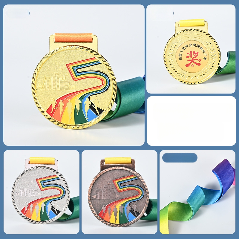 Μεταλλικό μετάλλιο από κράμα ψευδαργύρου για μαραθώνιο, προσαρμόσιμα βραβεία για εταιρικές εκδηλώσεις και κατασκηνώσεις, δυνατότητα εκτύπωσης λογοτύπου, κατάλληλο ως δώρο