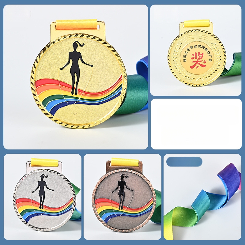 Μεταλλικό μετάλλιο από κράμα ψευδαργύρου για μαραθώνιο, προσαρμόσιμα βραβεία για εταιρικές εκδηλώσεις και κατασκηνώσεις, δυνατότητα εκτύπωσης λογοτύπου, κατάλληλο ως δώρο